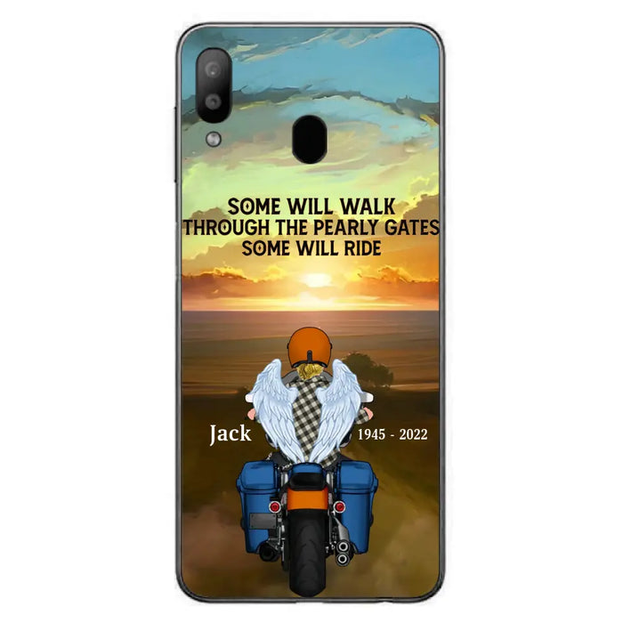 Custom Personalized Memorial Biker Phone Case - Memorial Gift Idea For Father's Day - Some Will Ride - Case For iPhone/Samsung