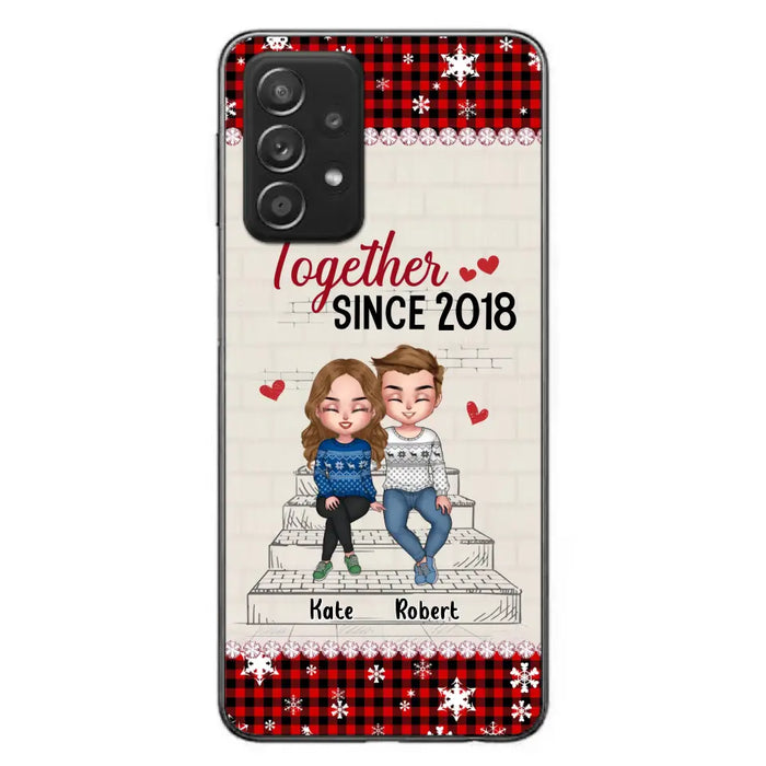 Custom Personalized Christmas Couple Phone Case - Christmas Gift Idea For Couple - Together Since 2018 - Case For iPhone/Samsung