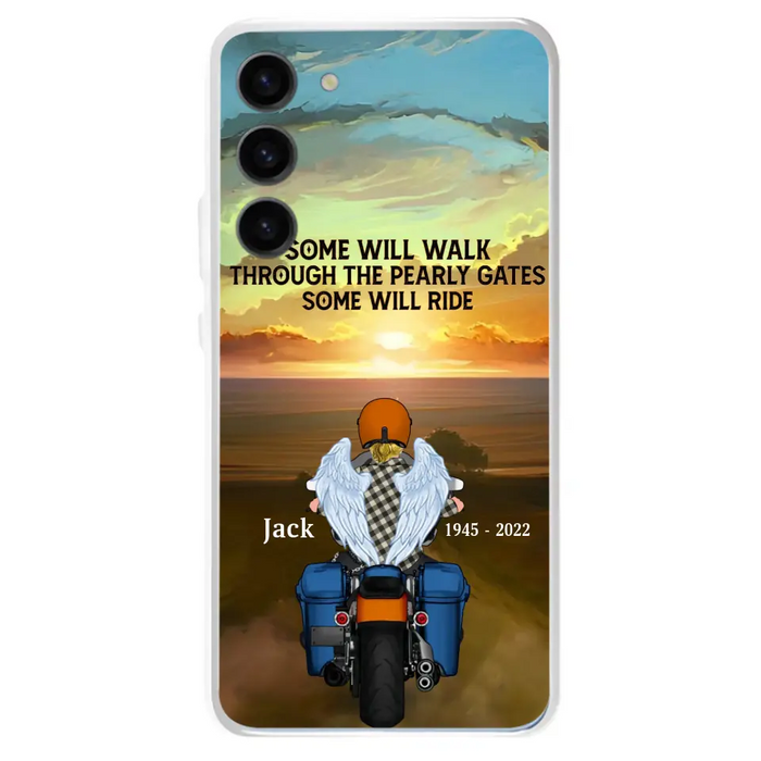 Custom Personalized Memorial Biker Phone Case - Memorial Gift Idea For Father's Day - Some Will Ride - Case For iPhone/Samsung