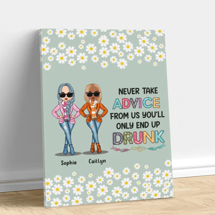 Custom Personalized Best Friends Canvas - Gift Idea For Friends - Up To 5 Friends