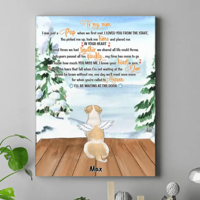 Personalized Memorial Pets Canvas - Up to 4 Pets - Gift Idea For Dog/Cat Lovers - To My Mom