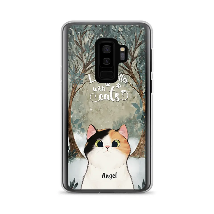 Custom Personalized Cat Phone Case - Best Gift For Cat Lover - Life Is Better With Cats - Phone Case For  iPhone And Samsung