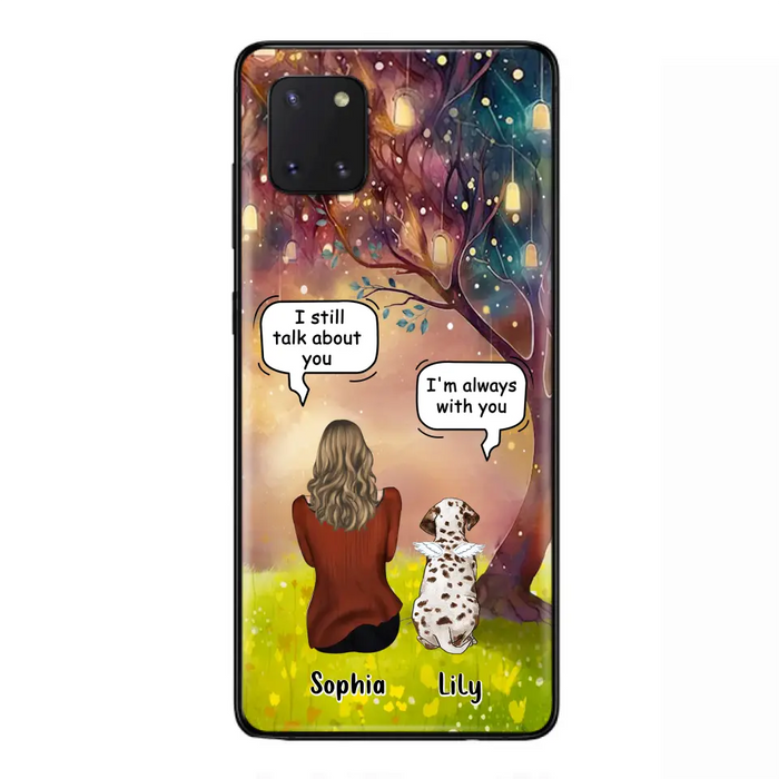 Custom Personalized Memorial Dog Mom Phone Case - Upto 3 Dogs - Memorial Gift Idea for Dog Lovers - I'm Always With You