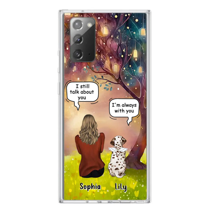 Custom Personalized Memorial Dog Mom Phone Case - Upto 3 Dogs - Memorial Gift Idea for Dog Lovers - I'm Always With You