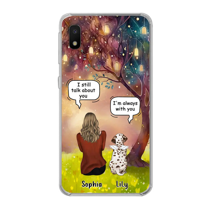 Custom Personalized Memorial Dog Mom Phone Case - Upto 3 Dogs - Memorial Gift Idea for Dog Lovers - I'm Always With You