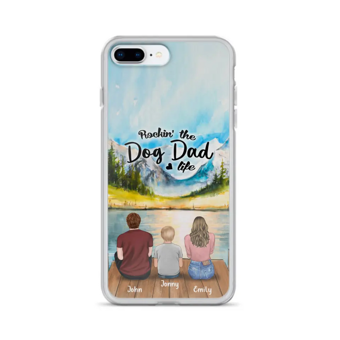 Custom Personalized Parents Pet Phone Case - Parents With 1 Kids And Upto 2 Pets - Case For iPhone And Samsung