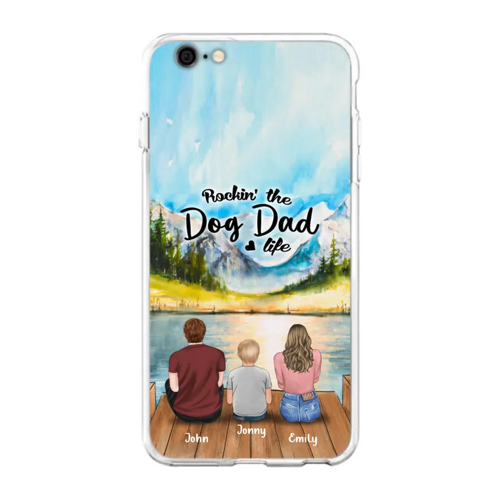 Custom Personalized Parents Pet Phone Case - Parents With 1 Kids And Upto 2 Pets - Case For iPhone And Samsung