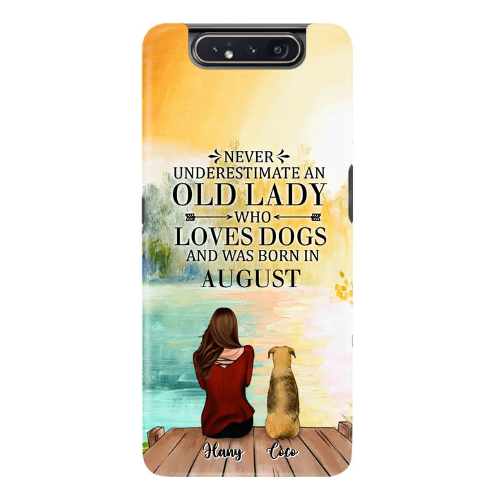 Custom Personalized Old Lady And Dog Phone Case - Woman With Upto 5 Dogs - Best Gift For Dog Lover - Case For iPhone And Samsung