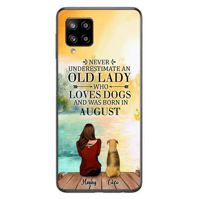 Custom Personalized Old Lady And Dog Phone Case - Woman With Upto 5 Dogs - Best Gift For Dog Lover - Case For iPhone And Samsung