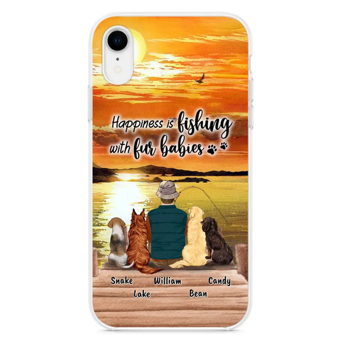 Custom Personalized Fishing Man/Woman Phone Case - Upto 4 Pets - Phone Case For iPhone and Samsung - 4TC88X