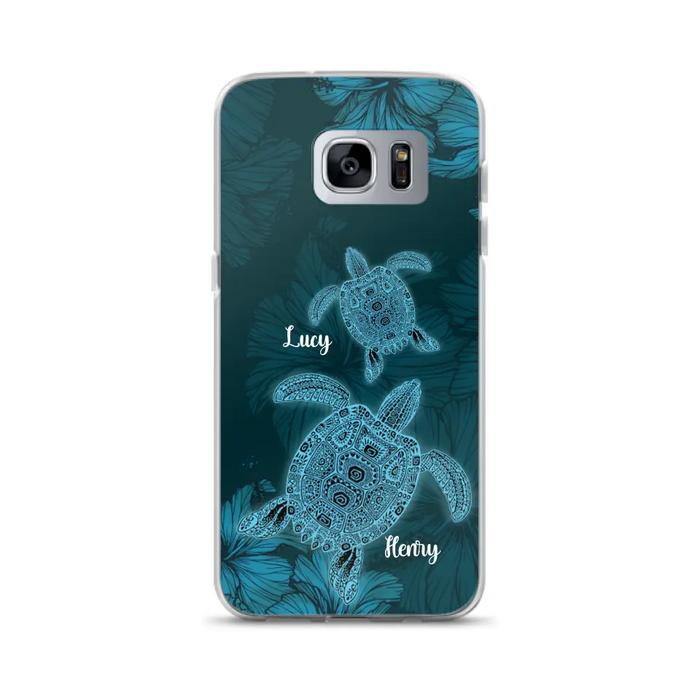 Custom Personalized Turtle Phone Case - Upto 6 Turtles - Case For iPhone, Samsung and Xiaomi