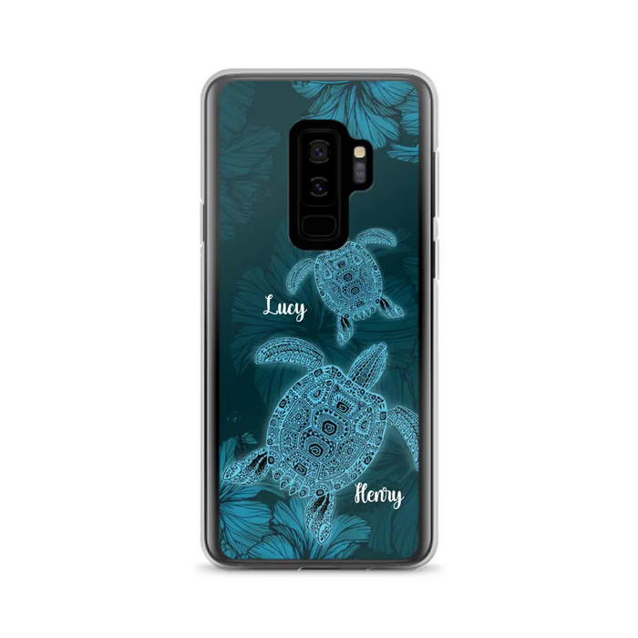 Custom Personalized Turtle Phone Case - Upto 6 Turtles - Case For iPhone, Samsung and Xiaomi