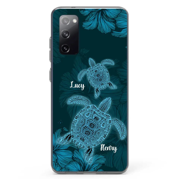 Custom Personalized Turtle Phone Case - Upto 6 Turtles - Case For iPhone, Samsung and Xiaomi
