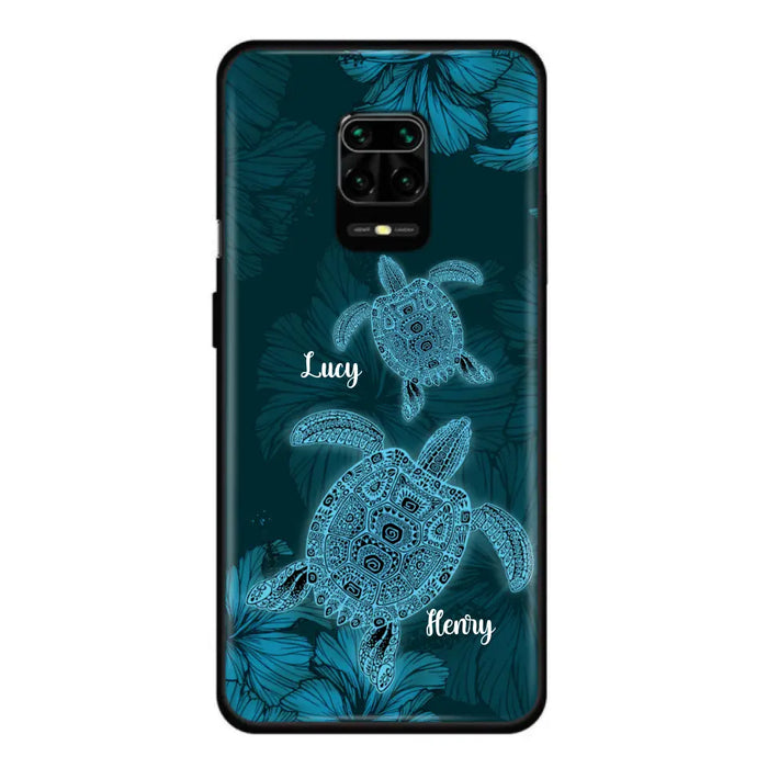 Custom Personalized Turtle Phone Case - Upto 6 Turtles - Case For iPhone, Samsung and Xiaomi