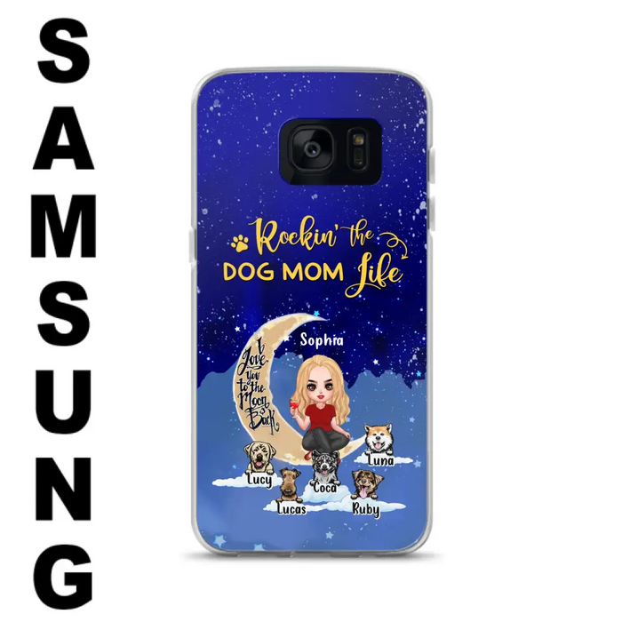 Custom Personalized Dog Mom Phone Case - Best Gift For Dog Lovers - Rockin's The Dog Mom Life