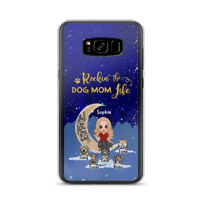 Custom Personalized Dog Mom Phone Case - Best Gift For Dog Lovers - Rockin's The Dog Mom Life