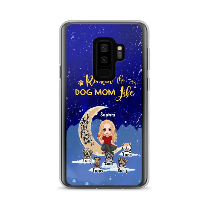 Custom Personalized Dog Mom Phone Case - Best Gift For Dog Lovers - Rockin's The Dog Mom Life