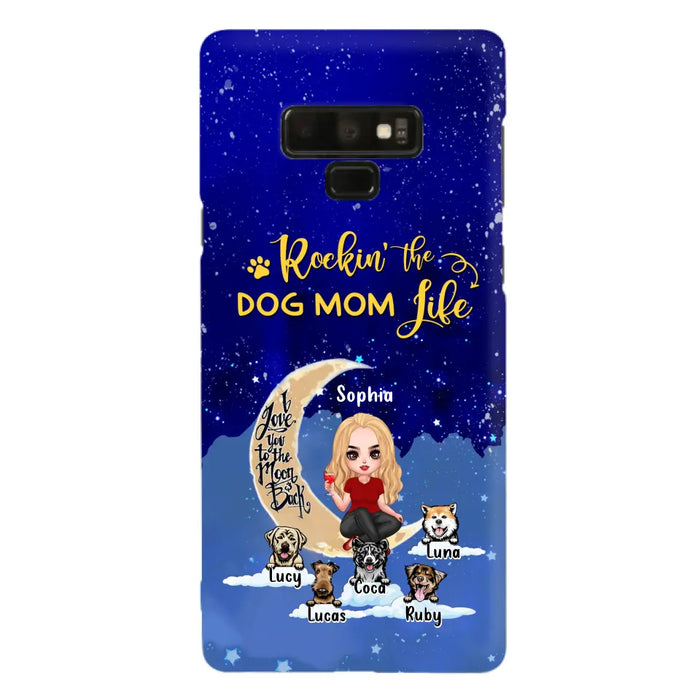 Custom Personalized Dog Mom Phone Case - Best Gift For Dog Lovers - Rockin's The Dog Mom Life