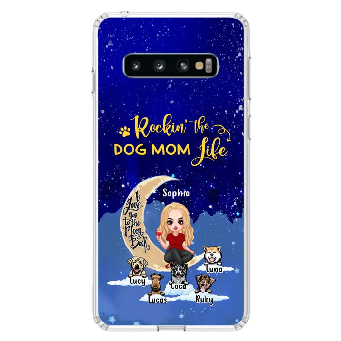 Custom Personalized Dog Mom Phone Case - Best Gift For Dog Lovers - Rockin's The Dog Mom Life