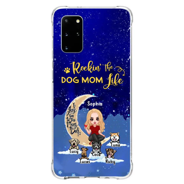 Custom Personalized Dog Mom Phone Case - Best Gift For Dog Lovers - Rockin's The Dog Mom Life