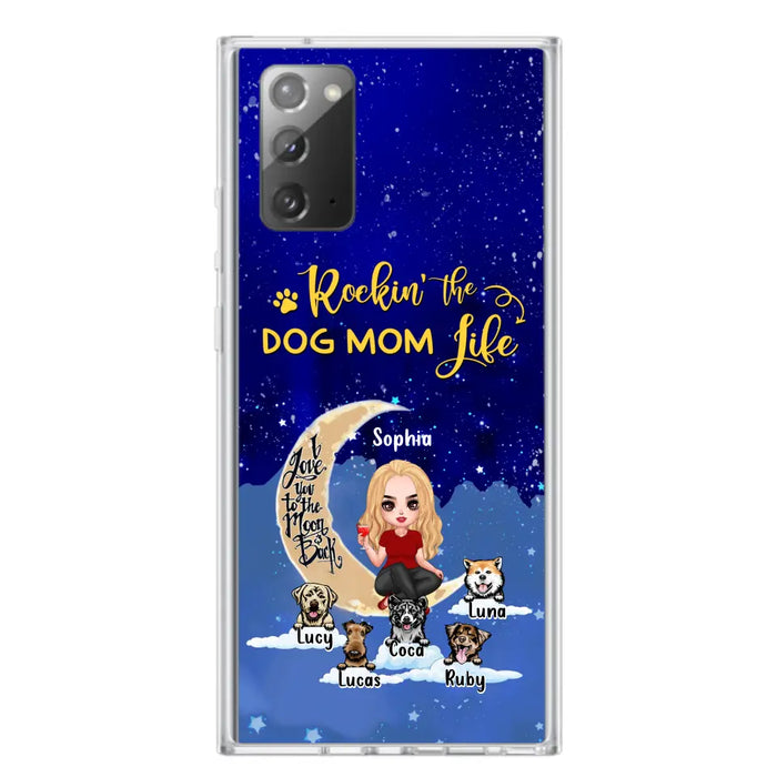 Custom Personalized Dog Mom Phone Case - Best Gift For Dog Lovers - Rockin's The Dog Mom Life