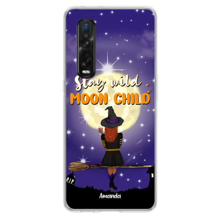Custom Personalized Witchy Phone Case - Up to 3 Pets- Stay Wild Moon Child - Phone Case For Xiaomi, Oppo and Huawei- OCEL9Z