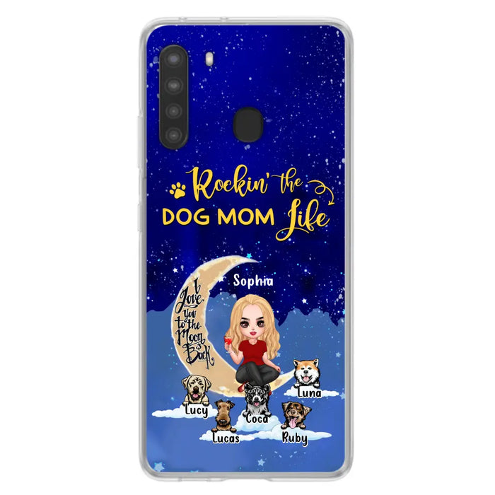 Custom Personalized Dog Mom Phone Case - Best Gift For Dog Lovers - Rockin's The Dog Mom Life