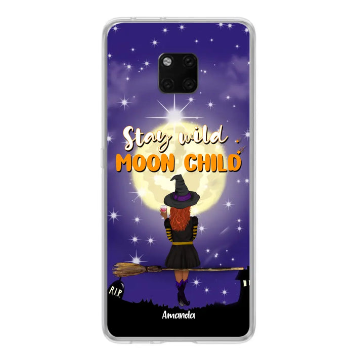 Custom Personalized Witchy Phone Case - Up to 3 Pets- Stay Wild Moon Child - Phone Case For Xiaomi, Oppo and Huawei- OCEL9Z