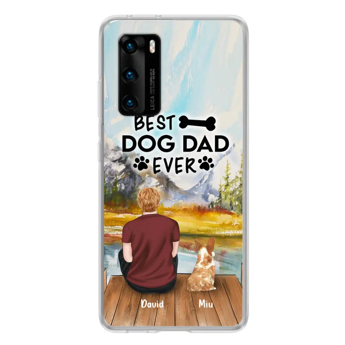 Personalized Dog Dad Phone Case - Up to 4 Dogs - Case For Huawei, Xiaomi and Oppo