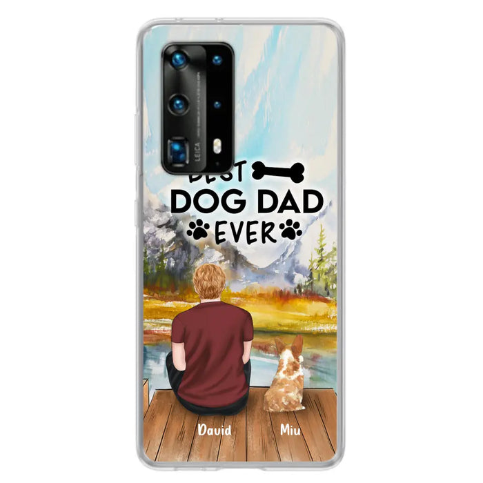 Personalized Dog Dad Phone Case - Up to 4 Dogs - Case For Huawei, Xiaomi and Oppo