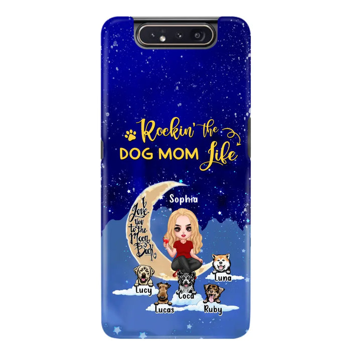 Custom Personalized Dog Mom Phone Case - Best Gift For Dog Lovers - Rockin's The Dog Mom Life