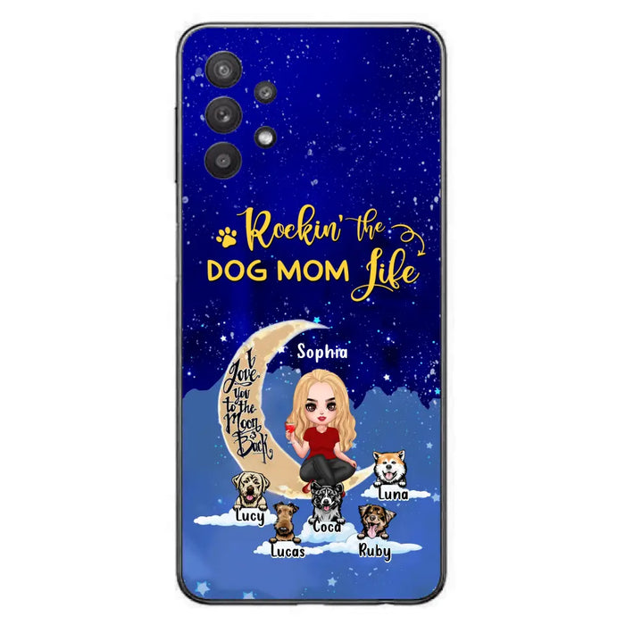 Custom Personalized Dog Mom Phone Case - Best Gift For Dog Lovers - Rockin's The Dog Mom Life