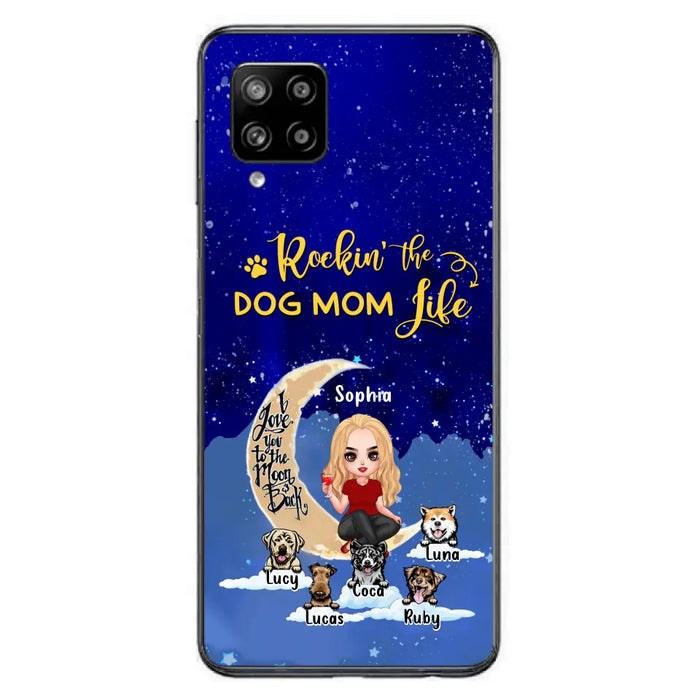 Custom Personalized Dog Mom Phone Case - Best Gift For Dog Lovers - Rockin's The Dog Mom Life