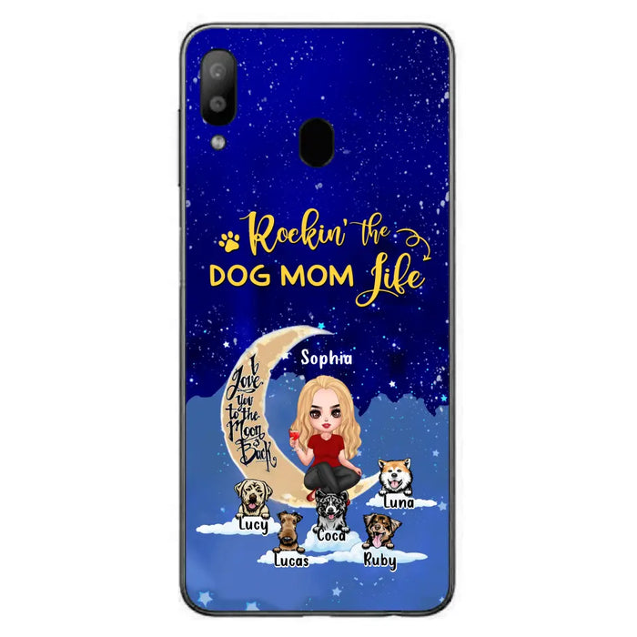 Custom Personalized Dog Mom Phone Case - Best Gift For Dog Lovers - Rockin's The Dog Mom Life