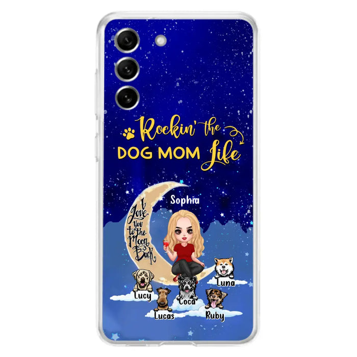 Custom Personalized Dog Mom Phone Case - Best Gift For Dog Lovers - Rockin's The Dog Mom Life