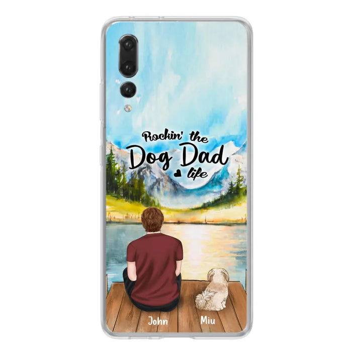 Custom Personalized Pet Mom/Dad Phone Case - Chubby or Slim with up to 7 Pets - Rocking The Dog Dad Life