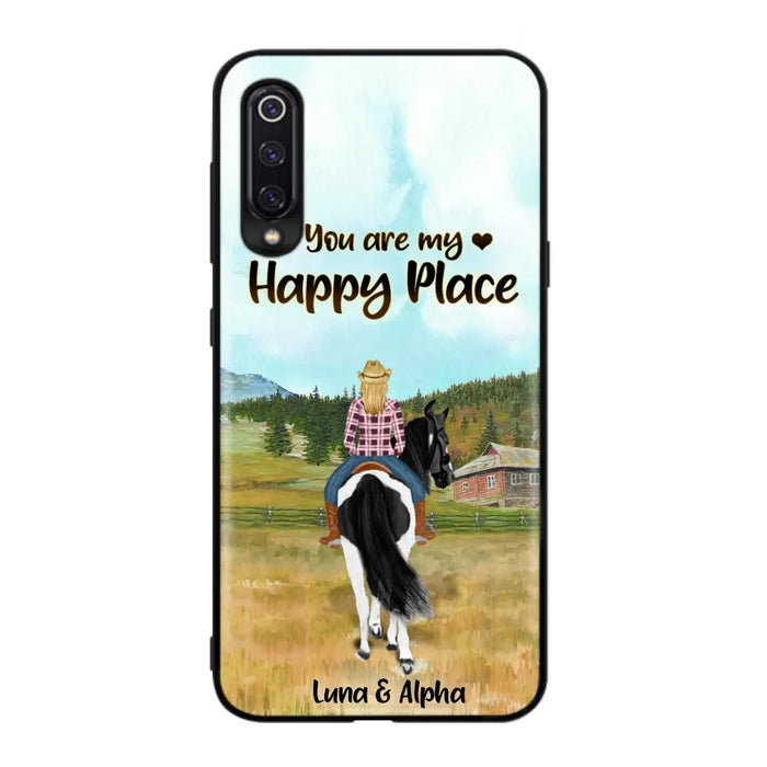 Custom Personalized Horse Riding Phone Case - You Are My Happy Place - Case Phone For Xiaomi, Oppo And Huawei
