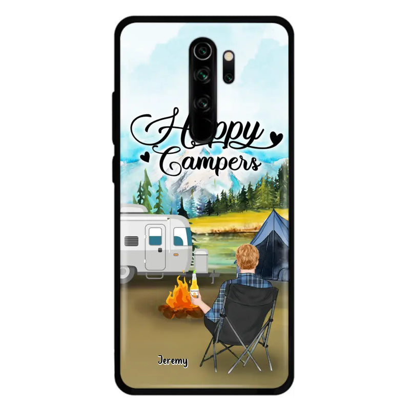 Personalized Camping Phone Case - Single Parent/Couple With Up to 3 Dogs - Happy Campers - Phone Case For Xiaomi, Oppo, Huawei