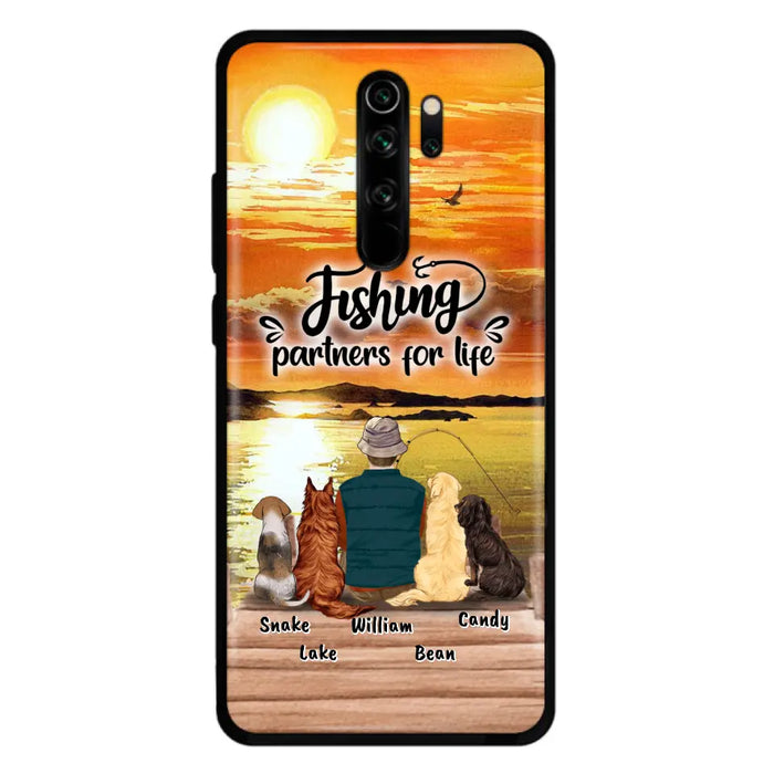 Custom Personalized Fishing Man Phone Case - Upto 4 Dogs - Phone Case For Xiaomi, Huawei and Oppo - 4TC88X