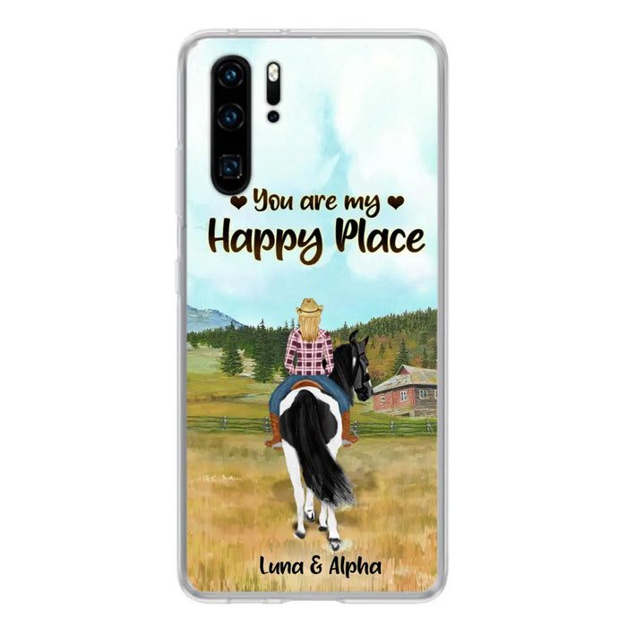 Custom Personalized Horse Riding Phone Case - You Are My Happy Place - Case Phone For Xiaomi, Oppo And Huawei