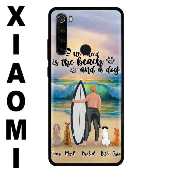 Custom Personalized Surfing Phone Case - Woman/Man With Upto 4 Pets  - Phone Case For Xiaomi, Huawei and Oppo - CCS180