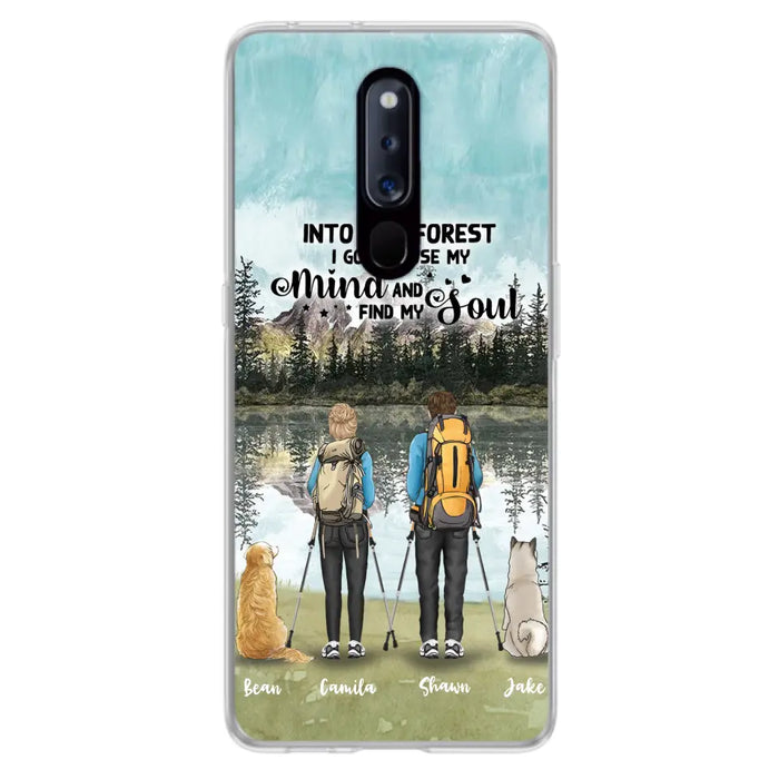 Custom Personalized Hiking Couple With Dogs Phone Case - Couple With Upto 2 Pets - Case For Xiaomi, Huawei and Oppo - Q67GXN