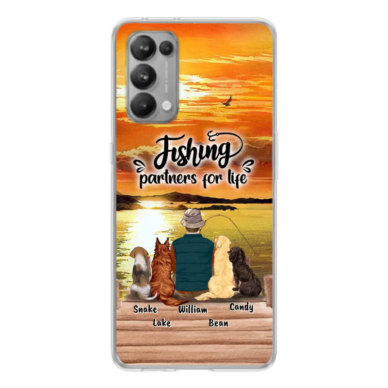 Personalized Fishing Man Phone Case - Up to 4 Dogs - Phone Case For Xiaomi, Huawei and Oppo - 4TC88X
