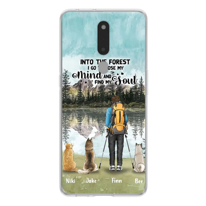 Custom Personalized Solo Hiking With Dogs Phone Case - Woman/Man With Upto 3 Pets - Case For Xiaomi, Huawei and Oppo - Q67GXN