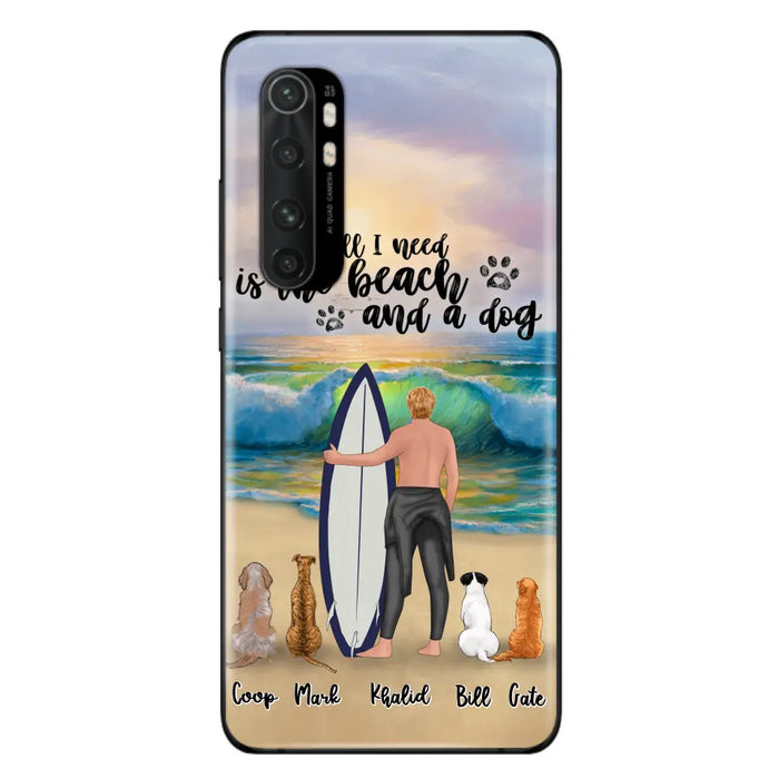 Custom Personalized Surfing Phone Case - Woman/Man With Upto 4 Pets  - Phone Case For Xiaomi, Huawei and Oppo - CCS180