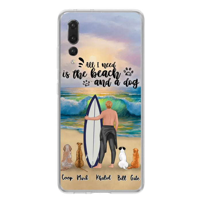 Custom Personalized Surfing Phone Case - Woman/Man With Upto 4 Pets  - Phone Case For Xiaomi, Huawei and Oppo - CCS180