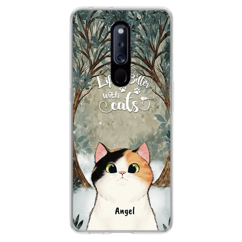 Personalized Cat Phone Case - Up to 6 Cats - Best Gift For Cat Lover - Life Is Better With Cats - Phone Case For  Xiaomi, Oppo And Huawei
