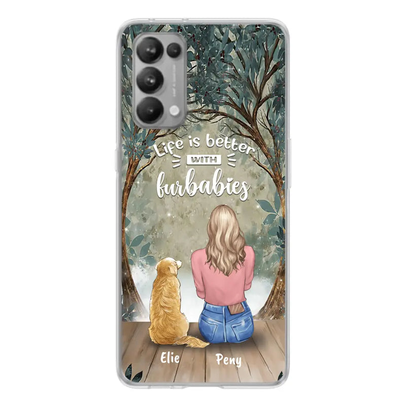 Personalized Pet Mom Phone Case - Girl With Up to 5 Pets - Life Is Better With Furbabies - Case For Xiaomi, Oppo And Huawei