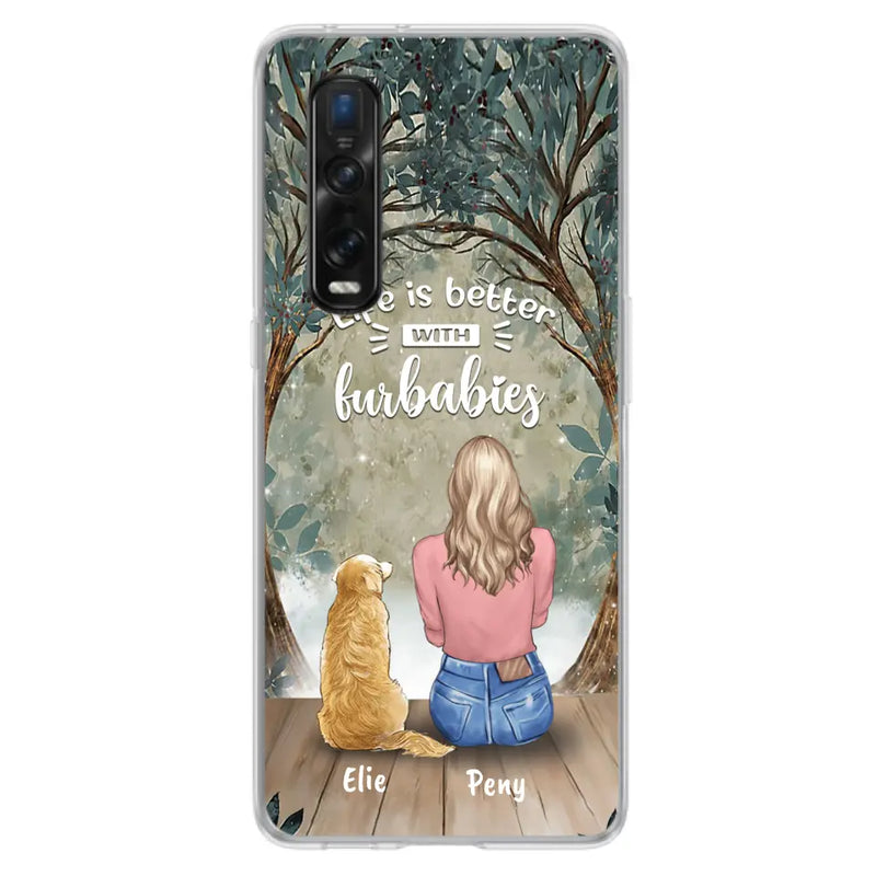 Personalized Pet Mom Phone Case - Girl With Up to 5 Pets - Life Is Better With Furbabies - Case For Xiaomi, Oppo And Huawei