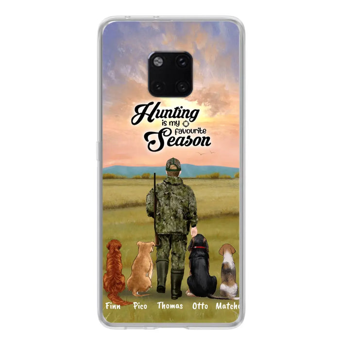 Custom Personalized Hunting Phone Case - Man/Woman With Upto 4 Dogs - Phone Case For Xiaomi, Huawei and Oppo - 4168OK